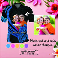 Custom Photo Polynesia Mother's Day Polo Shirt Polynesian Pattern Tropical Vibes