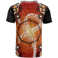 Custom Photo Cancer Awareness T Shirt Brave Strong Aboriginal With Polynesian Pattern