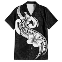 Polynesia Family Matching Outfits Short Sleeve Bodycon Dress And Hawaiian Shirt Plumeria With Tribal Pattern Black Vibes LT14 Dad's Shirt - 5XL - Polynesian Pride