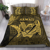 Hawaii Shark and Turtle Bedding Set With Gold Kakau LT9 Gold - Polynesian Pride