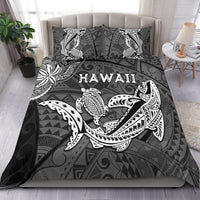Hawaii Shark and Turtle Bedding Set With Black Kakau LT9 Black - Polynesian Pride