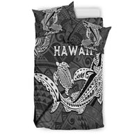 Hawaii Shark and Turtle Bedding Set With Black Kakau LT9 - Polynesian Pride