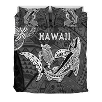 Hawaii Shark and Turtle Bedding Set With Black Kakau LT9 - Polynesian Pride