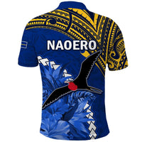 Nauru Coat of Arms Polo Shirt Polynesian With Frigatebird LT9 - Polynesian Pride