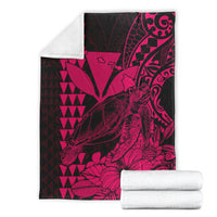 Hawaii Sea Turtle Blanket Polynesia Kakau with Kanaka Maoli Pink LT9 - Polynesian Pride