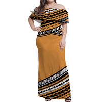 Polynesian Matching Dress and Hawaiian Shirt Simple Gold No.1 LT6 - Polynesian Pride