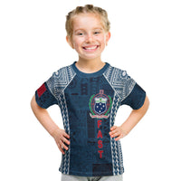 (Customize Personalize) F.A.S.T Samoa Mix Tapa Pattern Simple Style Kid T Shirt LT7 Youth XL Size14 - Polynesian Pride