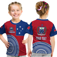 (Custom Personalised) Tuamasaga Samoa T Shirt Kid Polynesian Pattern LT13 Youth XL Size14 - Polynesian Pride