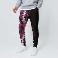 Akala Aloha Hawaii Lei Jogger Pants Tropical Flowers Elegant Vibe - Polynesian Pride