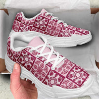 Akala Palaka Quilt Hawaii Chunky Sneakers Hawaiian Tropical Monstera Sea Turtle
