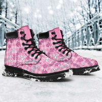 Alaka Aloha Hawaii All Season Boots Plumeria Lei With Palaka Motif LT14 - Polynesian Pride