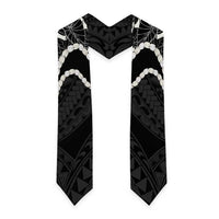 Aloha Hawaii Kalo Pikake Lei Graduation Stole Chest Tattoo Black Hawaiian Pattern