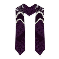 Aloha Hawaii Kalo Pikake Lei Graduation Stole Chest Tattoo Purple Hawaiian Pattern