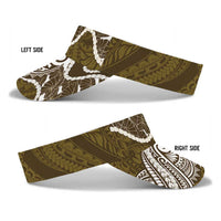 Aloha Hawaii Kalo Pikake Lei Sun Visor Cap Chest Tattoo Gold Hawaiian Pattern
