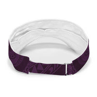 Aloha Hawaii Kalo Pikake Lei Sun Visor Cap Chest Tattoo Purple Hawaiian Pattern LT14 - Polynesian Pride