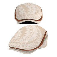 Aloha Hawaii Mikioi Lei Jeff Hat Beige Tropical Flower Pattern LT14 - Polynesian Pride