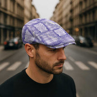 Aloha Hawaii Tiki Palaka Motifs Jeff Hat Honohono Lei Purple Elegant Vibes