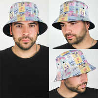 Aloha Summer Posters Grunge Textures Bucket Hat LT01 - Polynesian Pride