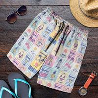 Aloha Summer Posters Grunge Textures Shorts for Men LT01 Multicolor - Polynesian Pride