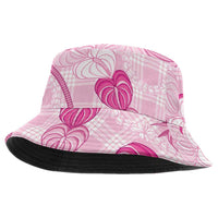 Anthurium Pikake Ti Leaf Palaka Bucket Hat Pink Version