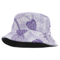 Anthurium Pikake Ti Leaf Palaka Bucket Hat Purple Version