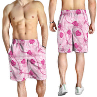 Anthurium Pikake Ti Leaf Palaka Shorts for Men Pink Version