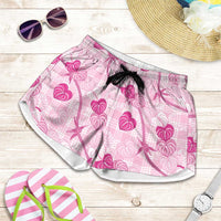 Anthurium Pikake Ti Leaf Palaka Shorts for Women Pink Version