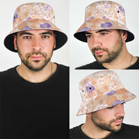 Anthurium Plumeria Lei Pastel Bucket Hat Orange Hawaiian Splendid Palaka
