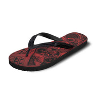 Aotearoa Maori Hei Tiki Flip Flops Whero Kowhaiwhai Puhoro Motif