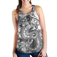 Aotearoa Maori Hei Tiki Women Racerback Tank Kiwikiwi Kowhaiwhai Puhoro Motif