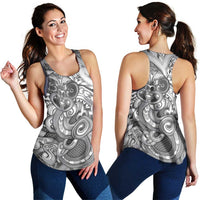 Aotearoa Maori Hei Tiki Women Racerback Tank Kiwikiwi Kowhaiwhai Puhoro Motif