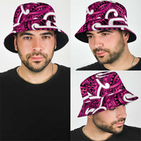 Aotearoa Maori Kowhaiwhai Bucket Hat Mawhero Puhoro and Patiki