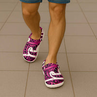 Aotearoa Maori Kowhaiwhai Clogs Shoes Mawhero Puhoro and Patiki