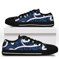 Aotearoa Maori Kowhaiwhai Low Top Shoes Kikorangi Puhoro and Patiki