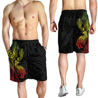Aotearoa Moko Tribal Tattoo Shorts for Men New Zealand Maori Penguin and Fantail Reggae Style LT03 - Polynesian Pride
