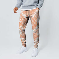 Apricot Mermaid Puakenikeni Maile Lei Jogger Pants