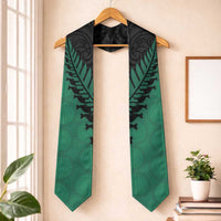 Australia New Zealand Rugby Graduation Stole Green Aboriginal Wallabies and Maori Black Fern - Polynesian Pride