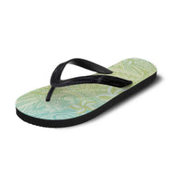 Baby Green Gradient Polynesia Flip Flops Hawaiian Tribal Hammerhead Shark Tattoo - Polynesian Pride
