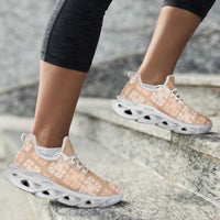 Beige Palaka Quilt Hawaii Clunky Sneakers Traditional Hawaii-plaid Pattern - Polynesian Pride