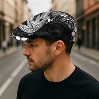 Black Aloha Hawaii Jeff Hat Polynesian Shark Tattoo With Plumeria LT14 - Polynesian Pride