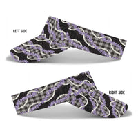 Black Hawaii Palaka Honohono Pikake Sun Visor Cap Hawaiian Orchid Lei Polynesian Pattern LT14 - Polynesian Pride