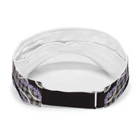 Black Hawaii Palaka Honohono Pikake Sun Visor Cap Hawaiian Orchid Lei Polynesian Pattern LT14 - Polynesian Pride