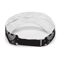 Black Palaka Hawaii Leis Sun Visor Cap Hawaiian-plaid Elegant Tropical Vibes