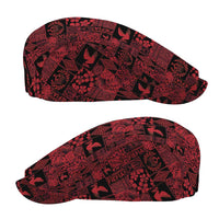 Black Tonga Kilisimasi Fiefia Jeff Hat Pacific Patchwork Xmas Vibes - Polynesian Pride