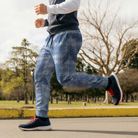Blue Palaka Hawaii Palapalai Jogger Pants Hawaiian Fern