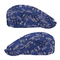 Blue Samoa Manuia Le Kerisimasi Jeff Hat Pacific Patchwork Xmas Vibes - Polynesian Pride