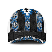 Blue Taniko Aotearoa Mesh Trucker Cap Niho Taniwha Mix Poutama - Polynesian Pride