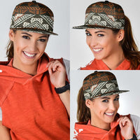 Bula Fiji Tapa Snapback Cap Fijian Masi Vintage Vibes - Polynesian Pride