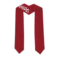 Custom Beulah College Graduation Stole Tongan Ngatu Pattern