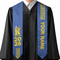 Custom Hawaii Kaiser High School Graduation Stole Kakau Pattern